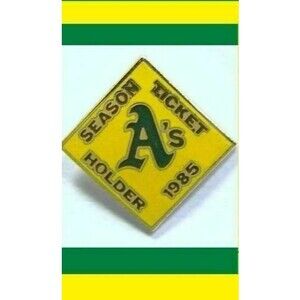 1985 Oakland A's Season Ticket Holder Pin -NOS